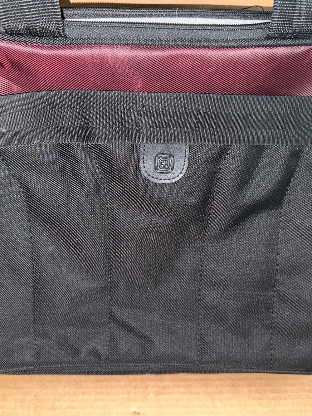 SwissGear Black and Burgundy Laptop Briefcase A21